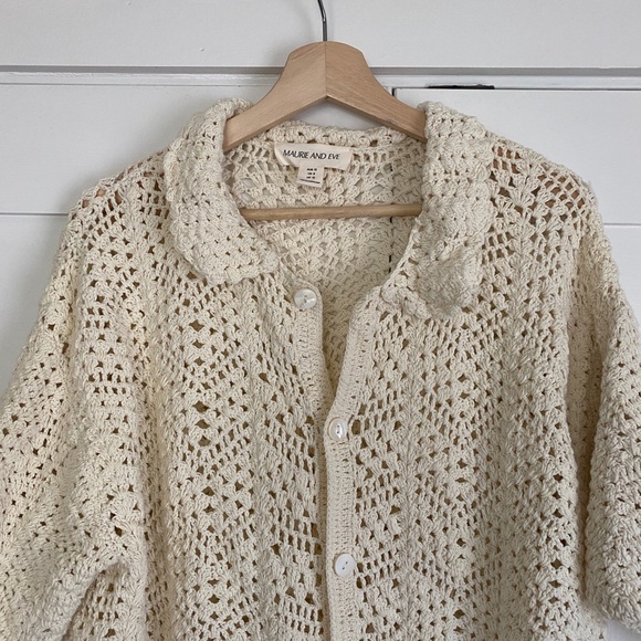 NWOT Maurie and Eve crochet top 8 - Picture 5 of 6